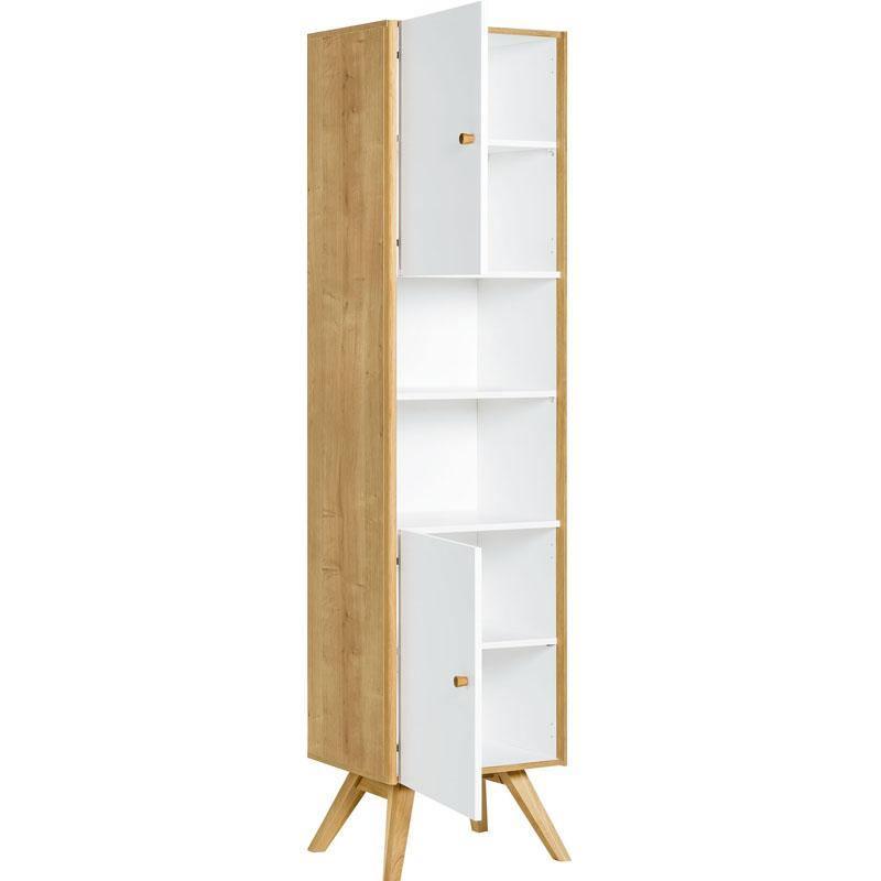 Display cabinet oak/ white - VOX Furniture UAE