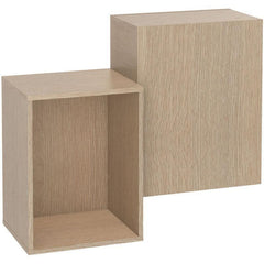 Wall Mounted Corner Shelf 65 cm - Oak Color