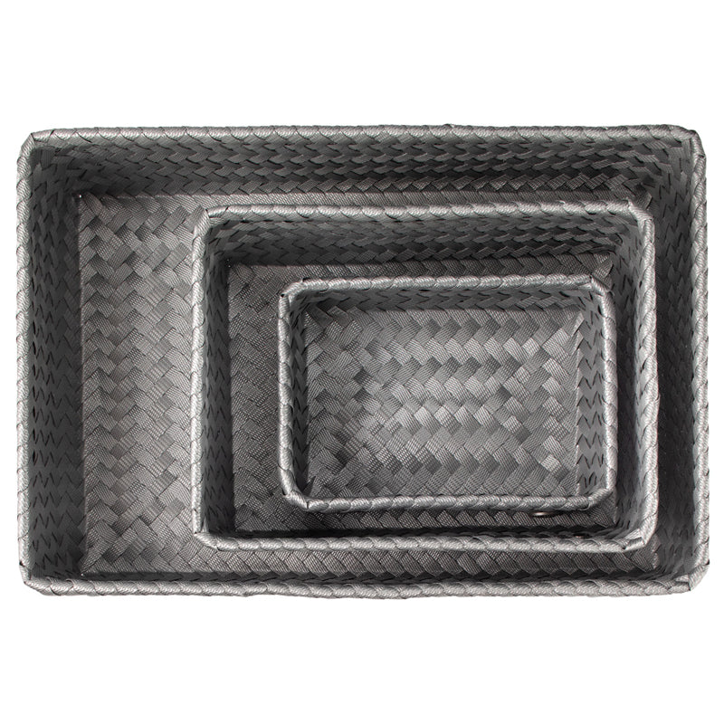 Lars storage Gray- set of 3 pcs - VOX Furniture UAE
