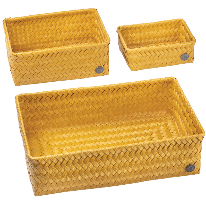 Lars storage Yellow- set of 3 pcs - VOX Furniture UAE