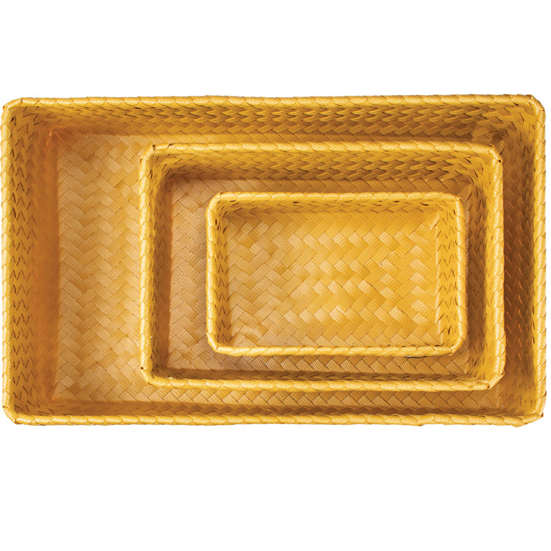 Lars storage Yellow- set of 3 pcs - VOX Furniture UAE
