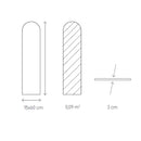 Readymade set of 10 Oval Panels – Soform Light Pink Velvet Matt 60x15 - VOX Furniture UAE