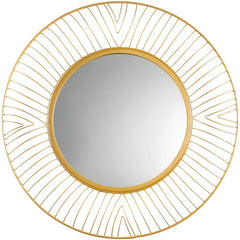 Mabel Mirror 50x50 Round Shaped with Golden Frame