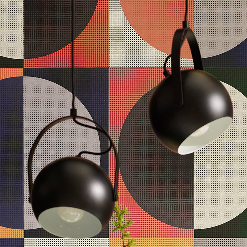 Pendant Light with hanging ball holder - Black - VOX Furniture UAE