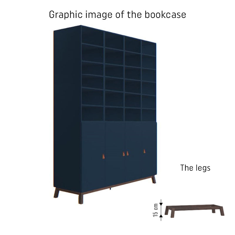 Tall Bookcase- Indigo - VOX Furniture UAE