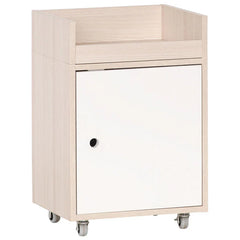 Pedestal Cabinet For Study Desk - White & Acacia Color
