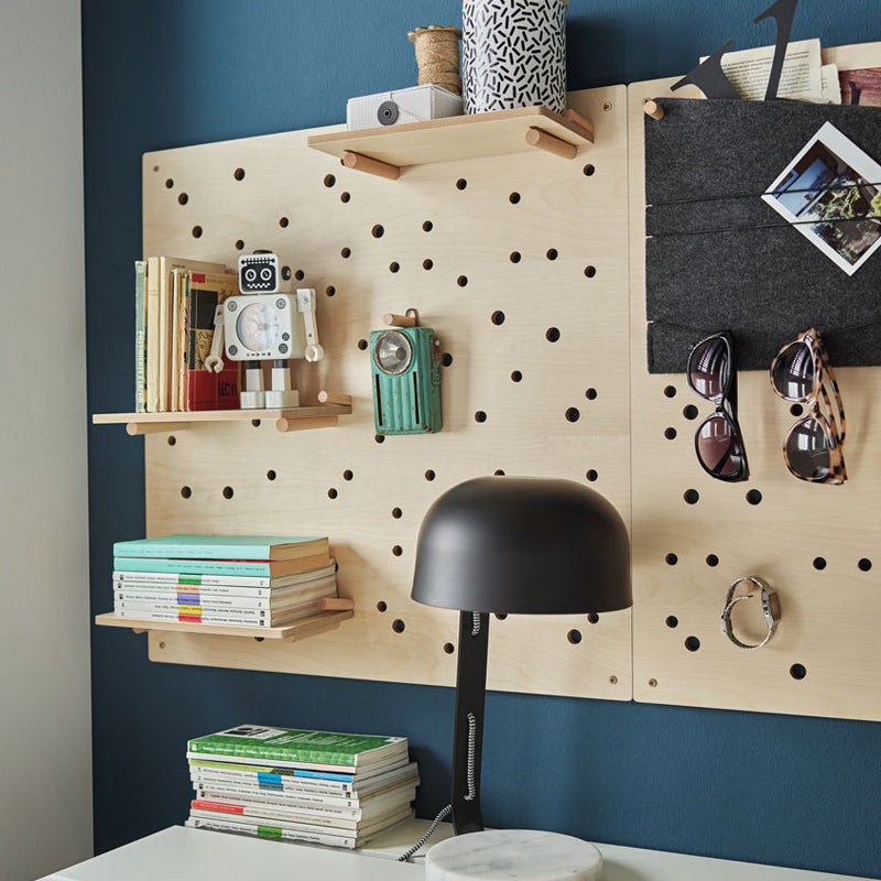 Pegboard Set 2 with pegs & shelves - 60x60 - VOX Furniture UAE