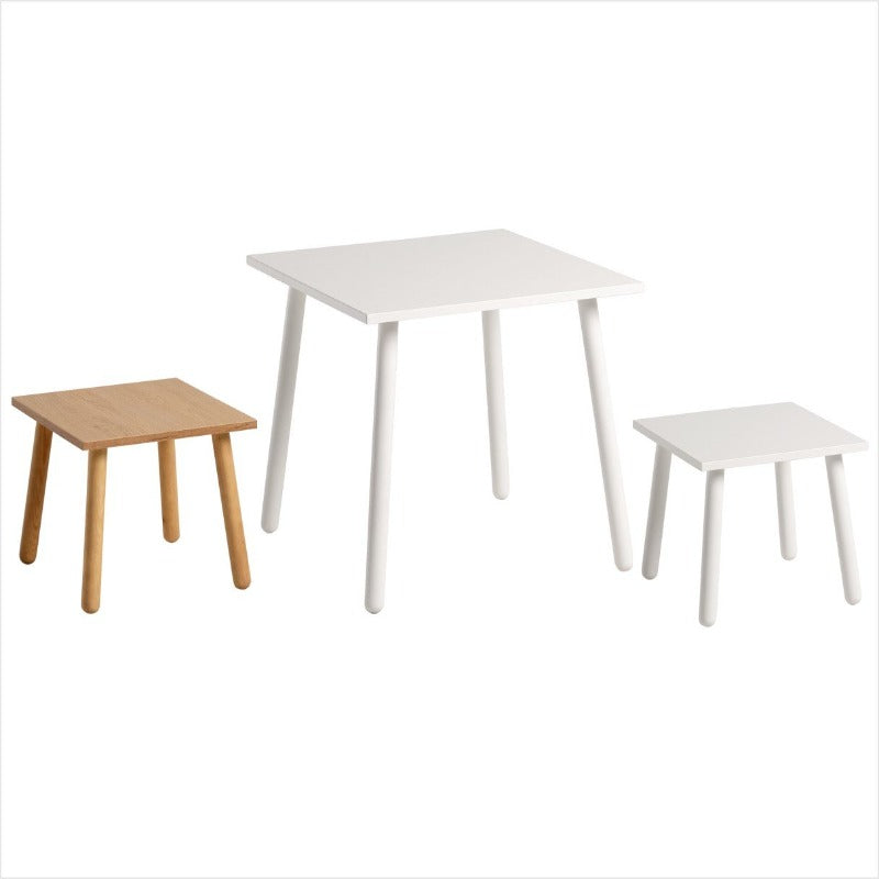 White table with 2 stools - VOX Furniture UAE