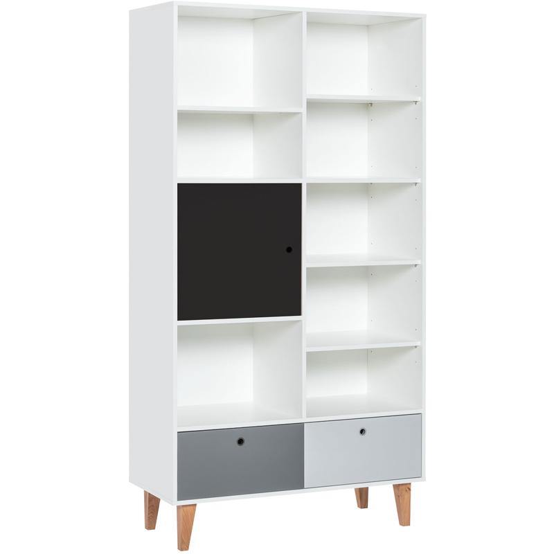 Wide bookcase - Black - Voxfurniture.ae