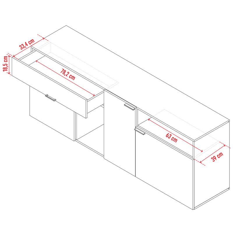 Wide chest of drawers - VOX Furniture UAE