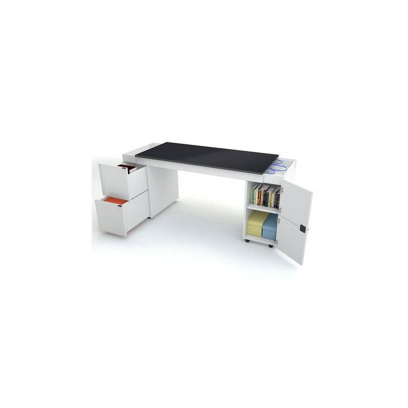 Innovative transformer desk - black top - VOX Furniture UAE