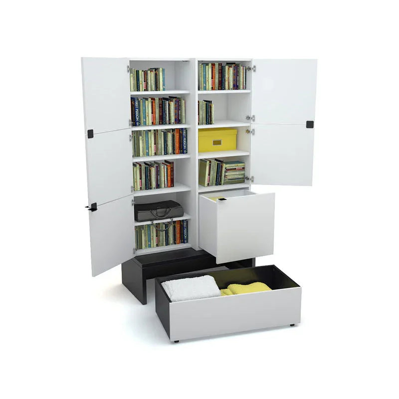 Closed Bookcase With Drawer Base 106x53