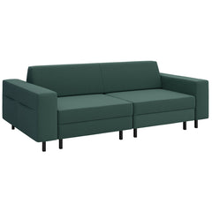 Slide Sofa Cum Bed - Velvet Deep Green