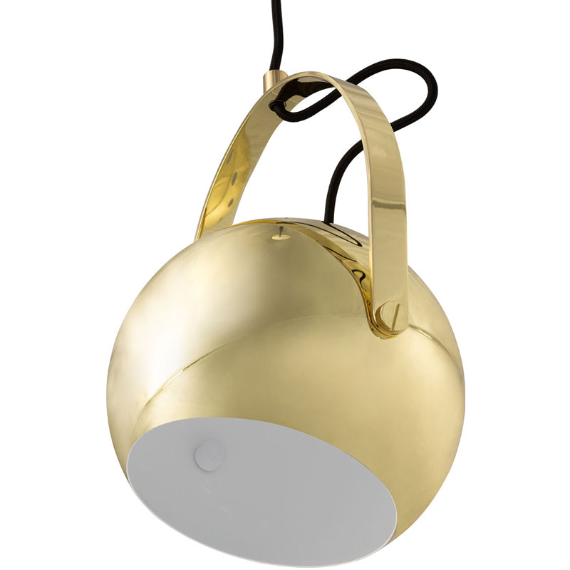 Pendant Light with hanging ball holder - Brass - VOX Furniture UAE