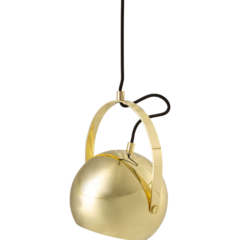 Pendant Light with hanging ball holder - Brass - VOX Furniture UAE