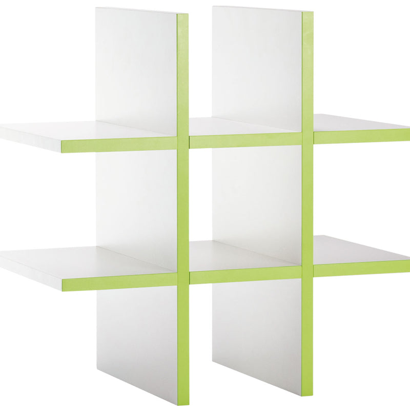 Shelf - white & neon yellow colors - VOX Furniture UAE