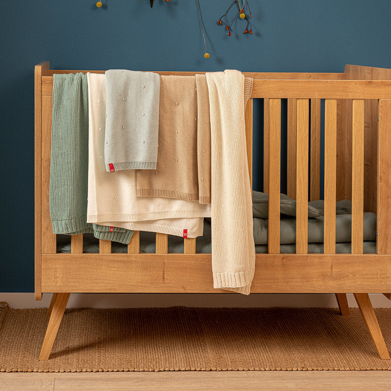 Organic Woven Blanket PURE - Cream Color - VOX Furniture UAE