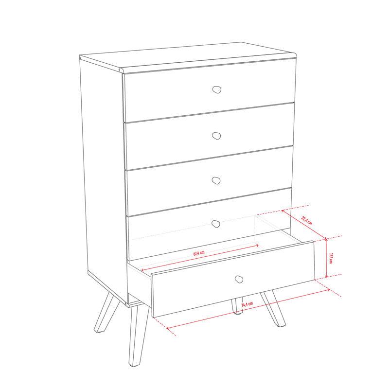 Narrow chest of drawers - VOX Furniture UAE