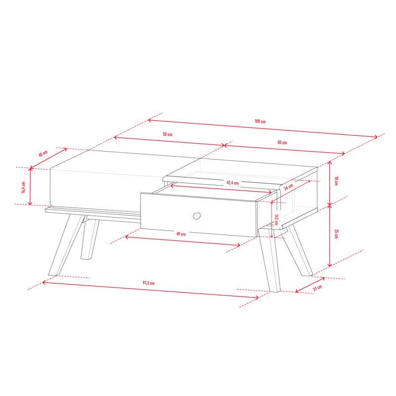 Bench with drawer and cushion - VOX Furniture UAE