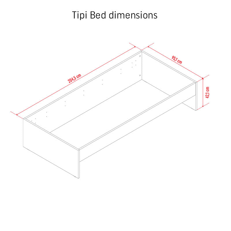 Tipi bed with bottom drawer - VOX Furniture UAE