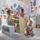 Tuli Table with 2 stools - yellow/ green - VOX Furniture UAE