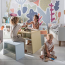 Tuli Table with two stools - white/ pink - VOX Furniture UAE