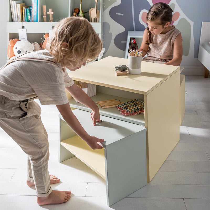 Tuli stools - yellow/pink - VOX Furniture UAE