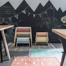 Tuli Table with two stools - white/ pink - VOX Furniture UAE