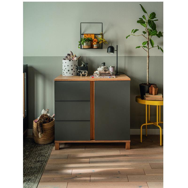 Dresser with changer- graphite - Voxfurniture.ae