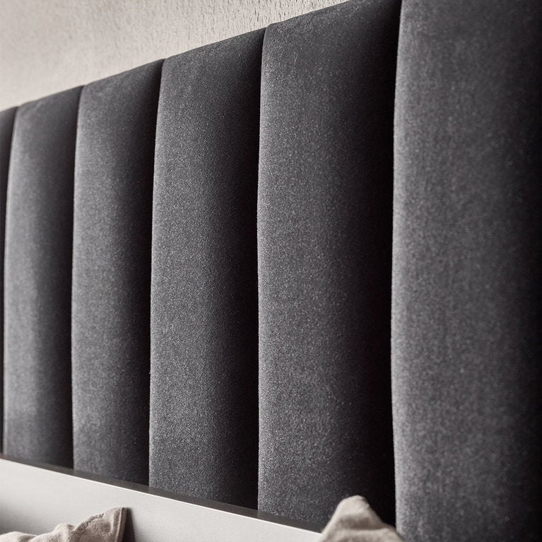 Tall Rectangular upholstered panel - Grey melange - VOX Furniture UAE