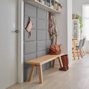 Wide Rectangular upholstered panel - Beige tweed - VOX Furniture UAE