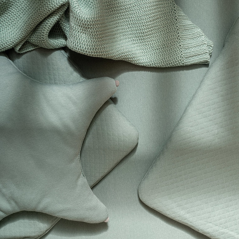 Organic Woven Blanket PURE - Mint Color - VOX Furniture UAE
