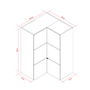 Corner wardrobe - white - VOX Furniture UAE