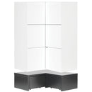 Corner wardrobe - white - VOX Furniture UAE