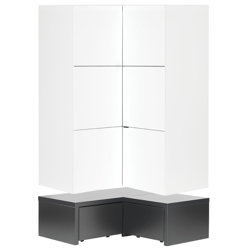 Corner wardrobe - white - VOX Furniture UAE